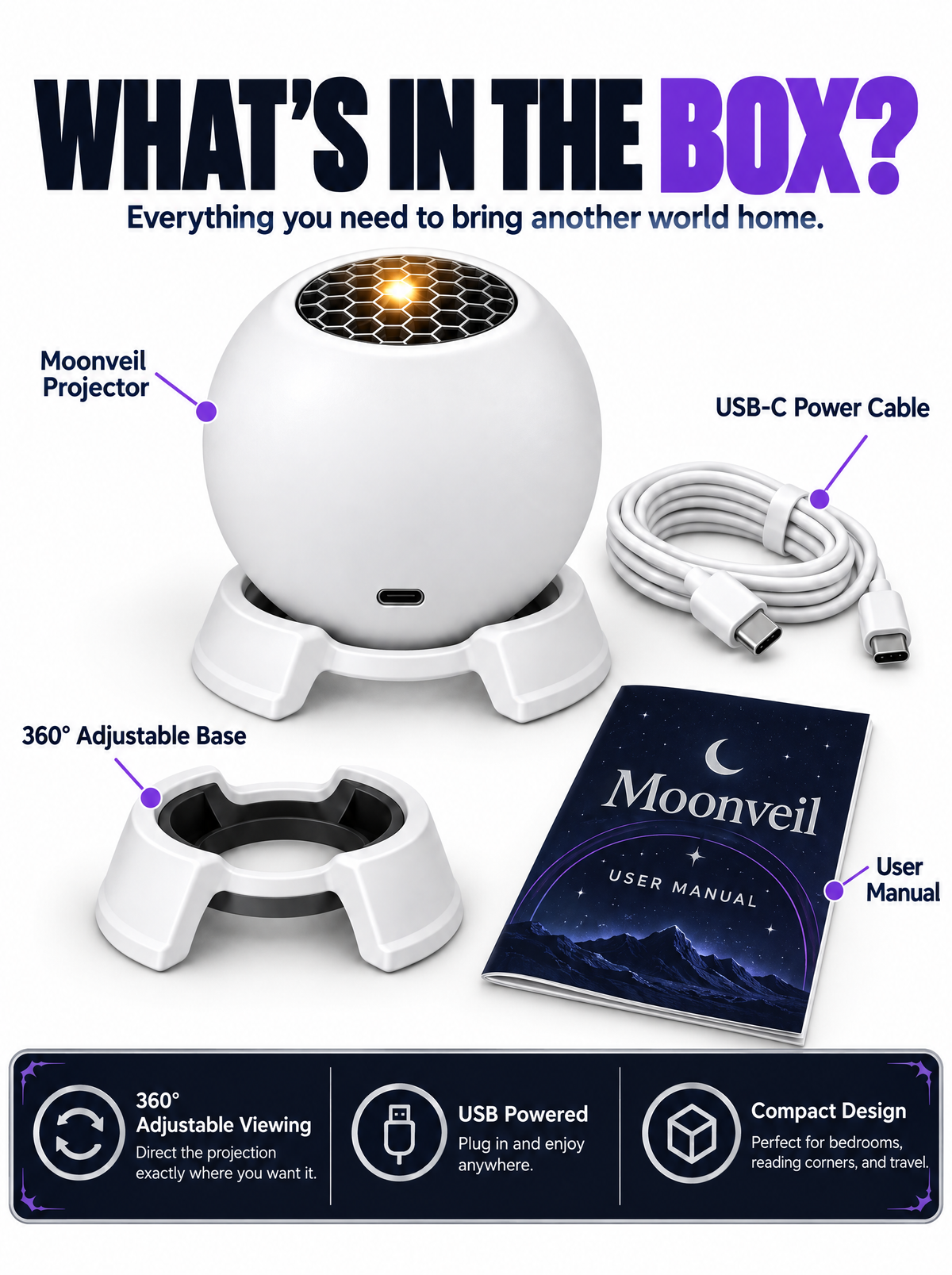 Moonveil™ 360° Fantasy Room Projector
